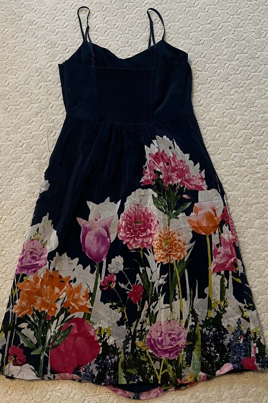 Anthropologie Moulinette Soeurs Floral Silk Dress 4 - Picture 3 of 5